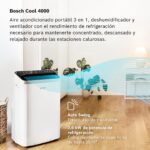 Bosch Cool 4000 Aire Acondicionado Portátil 3 en 1 - Imagen 2