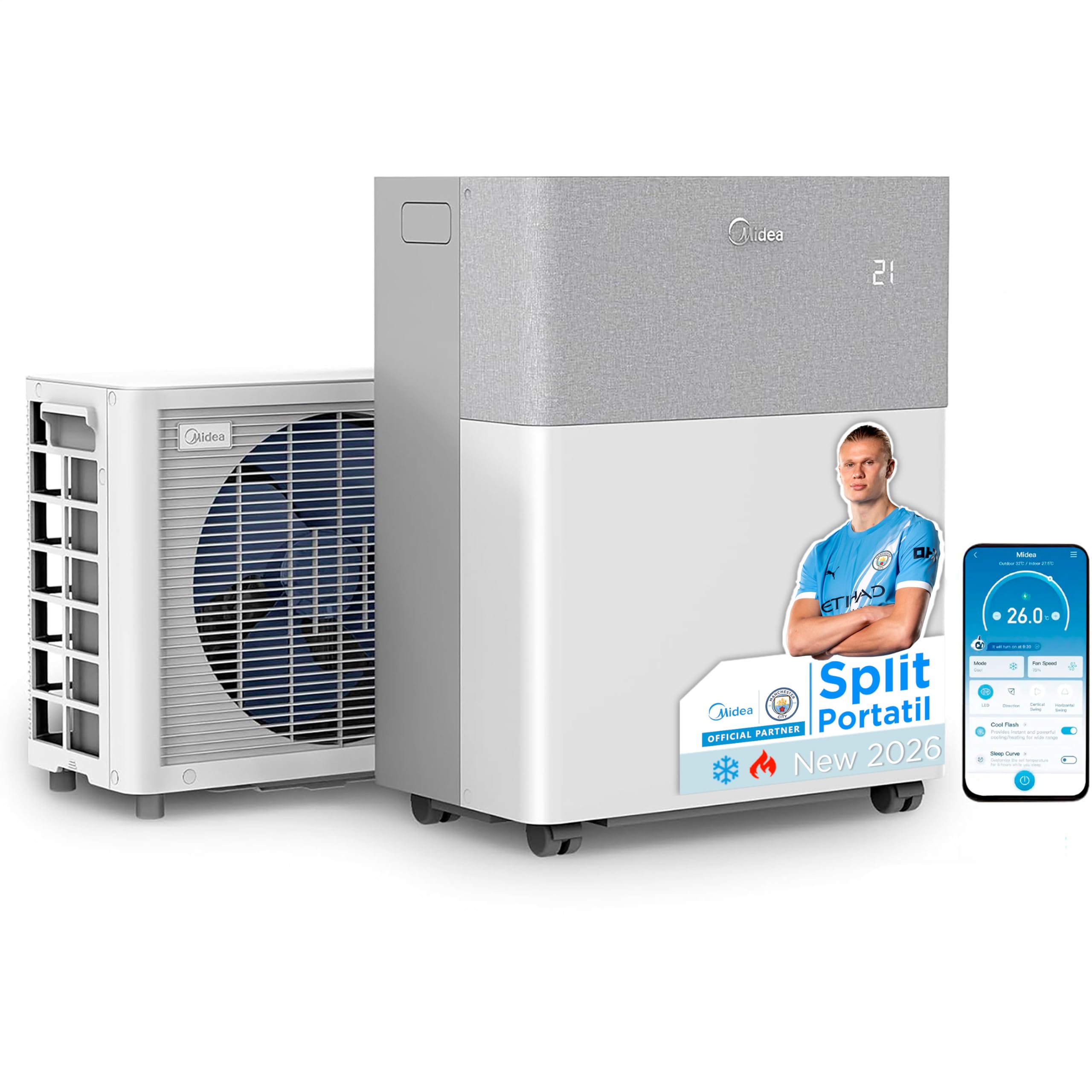 81M-0iGi1ML Midea Portasplit Aire Acondicionado Portátil WiFi 12.000 BTU - Imagen 1